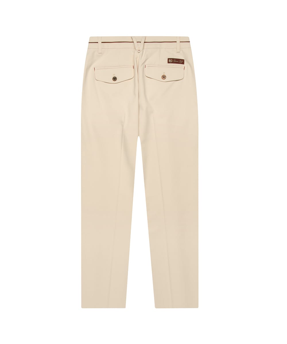웨이스트 포인트 핀턱 팬츠 우먼(BEIGE)
