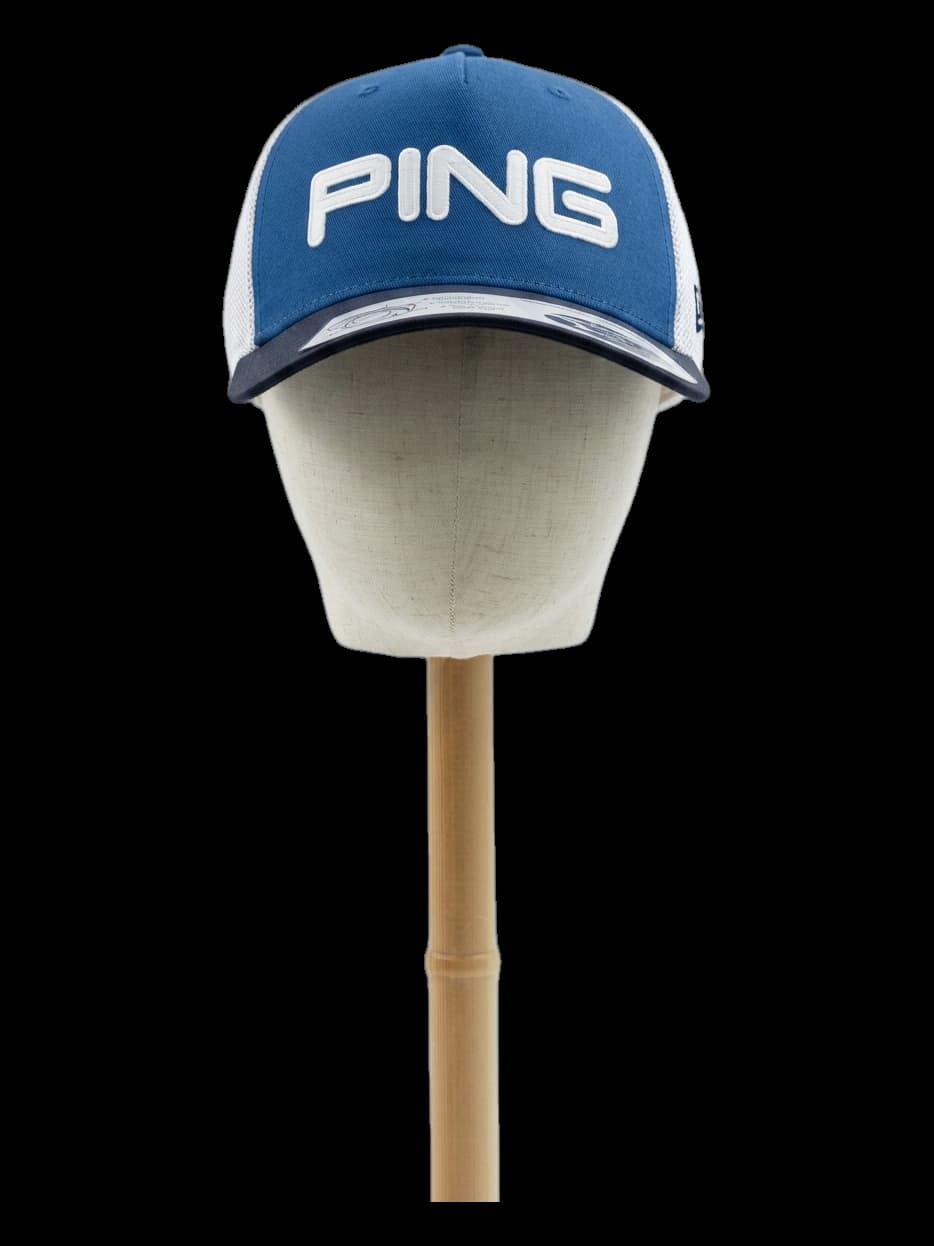 PING 네이비/화이트 메쉬 캡