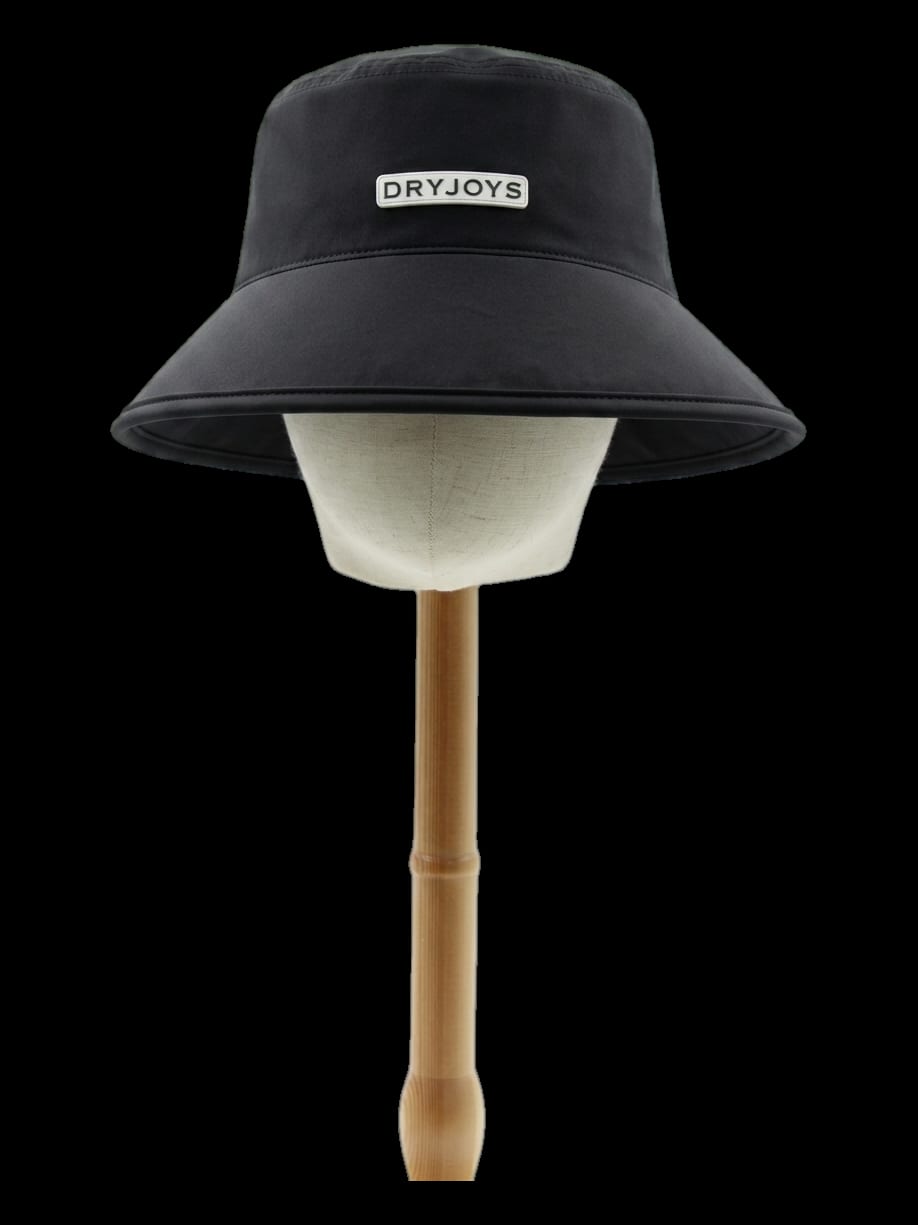 블랙 로고 패치 버킷햇