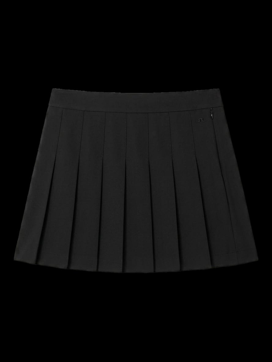 블랙 플리츠 미니 스커트
