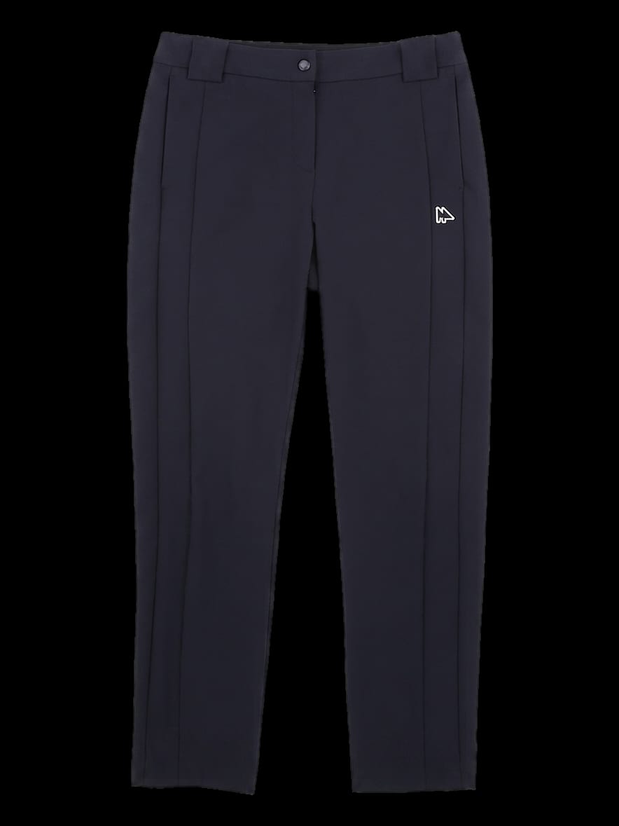 블랙 사이드 라인 슬림 핏 긴바지