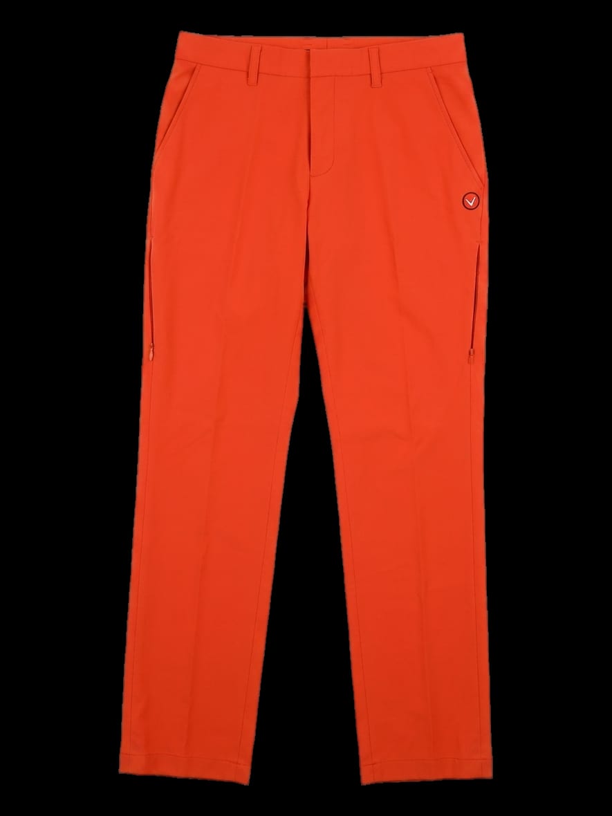 오렌지 스트레이트 핏 테크 팬츠
