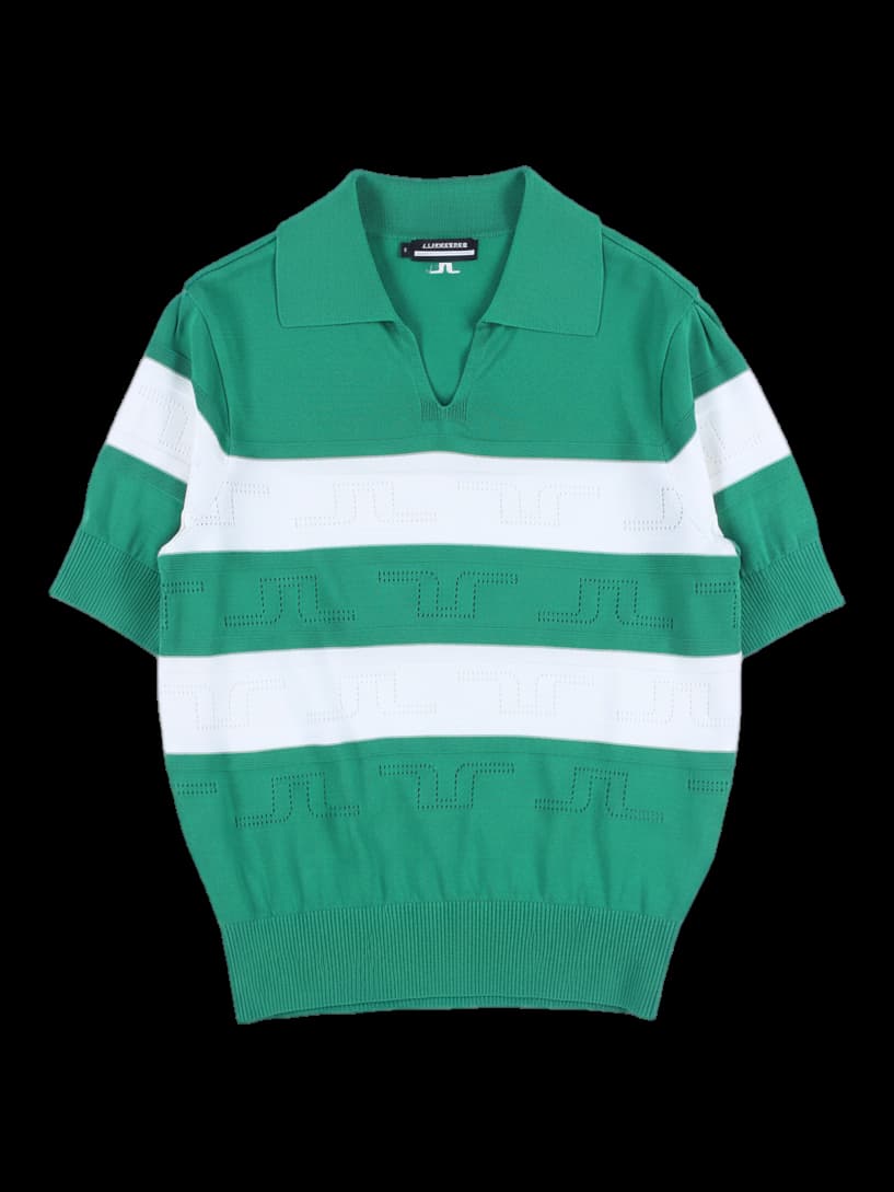 여성 니트 반팔 카라 티