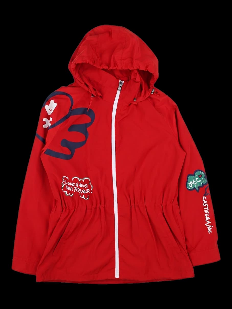 까스텔바작 여성 그래픽 후드 바람막이 점퍼