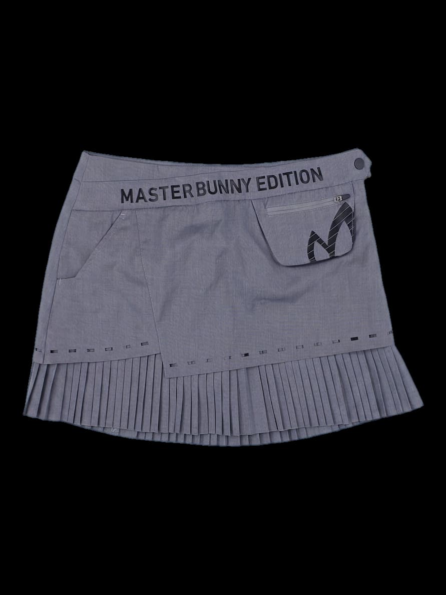 마스터바니 에디션 그레이 여성 플리츠 스커트