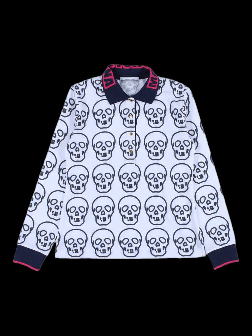 여성 카라 긴팔 티