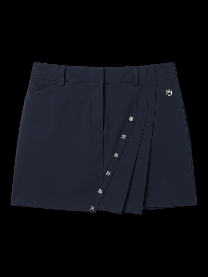 블랙 랩 스타일 스커트