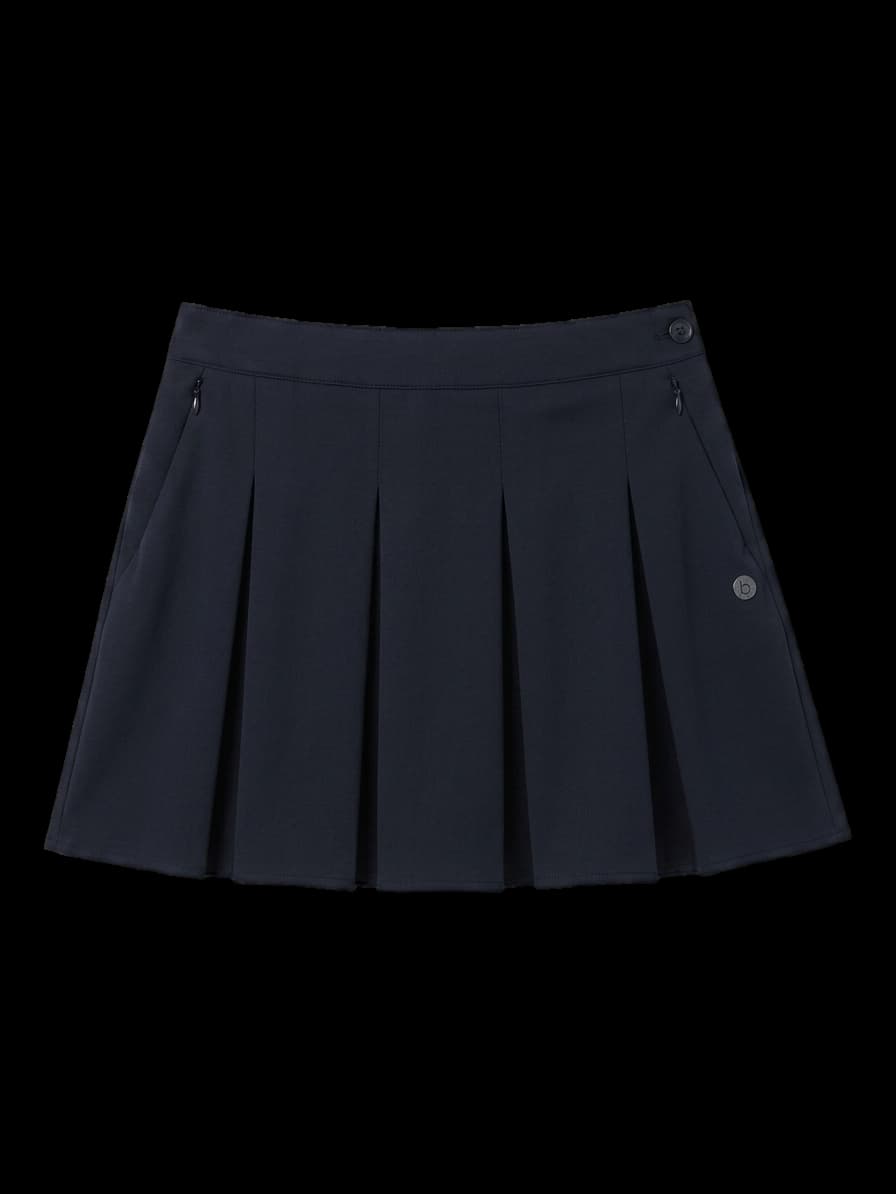 블랙 플리츠 미니 스커트