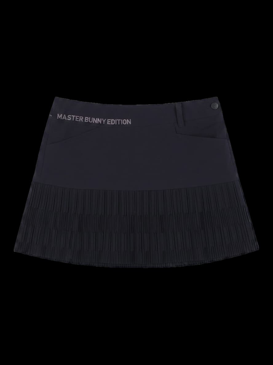 블랙 플리츠 골프 스커트