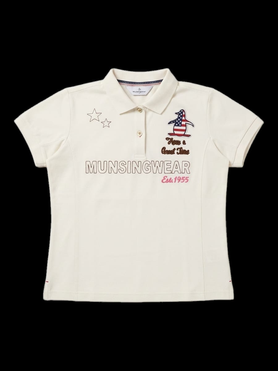 화이트 그래픽 반팔 카라티