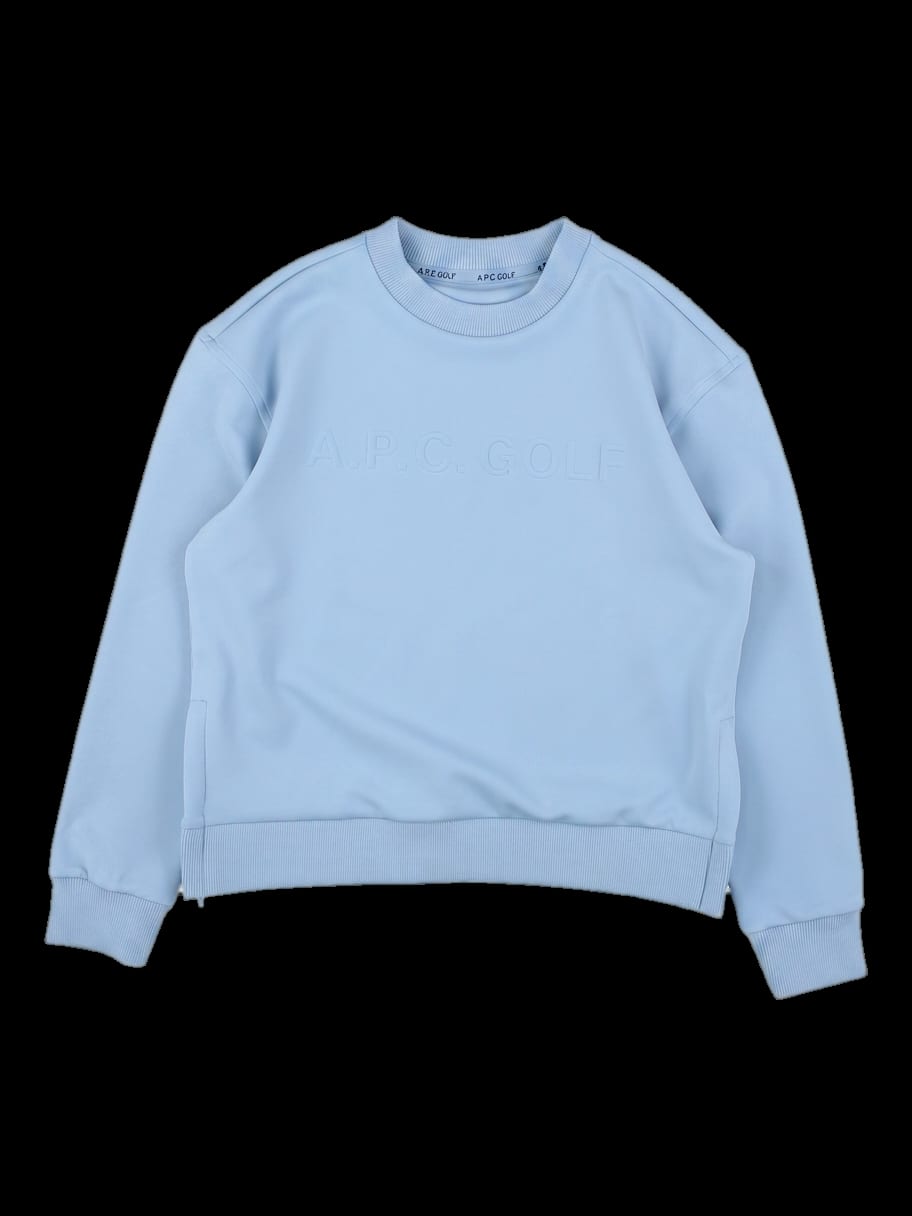 A.P.C. GOLF 라이트 블루 엠보싱 로고 스웨트셔츠
