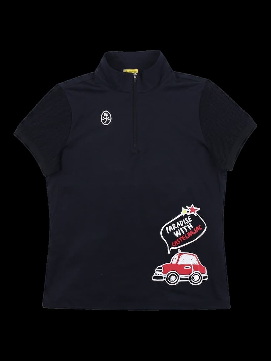 까스텔바작 블랙 카프카 스탠드넥 반팔 티셔츠