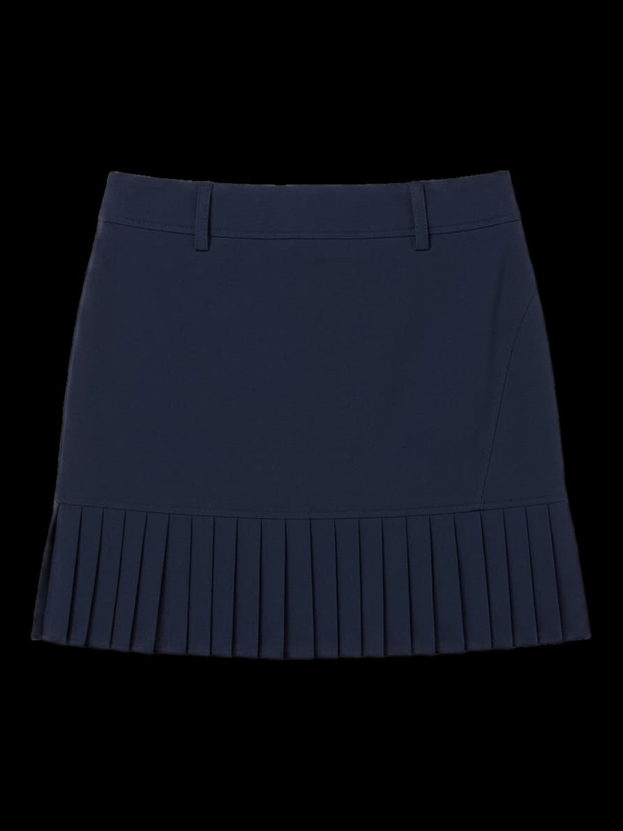 블랙 미니 주름 스커트