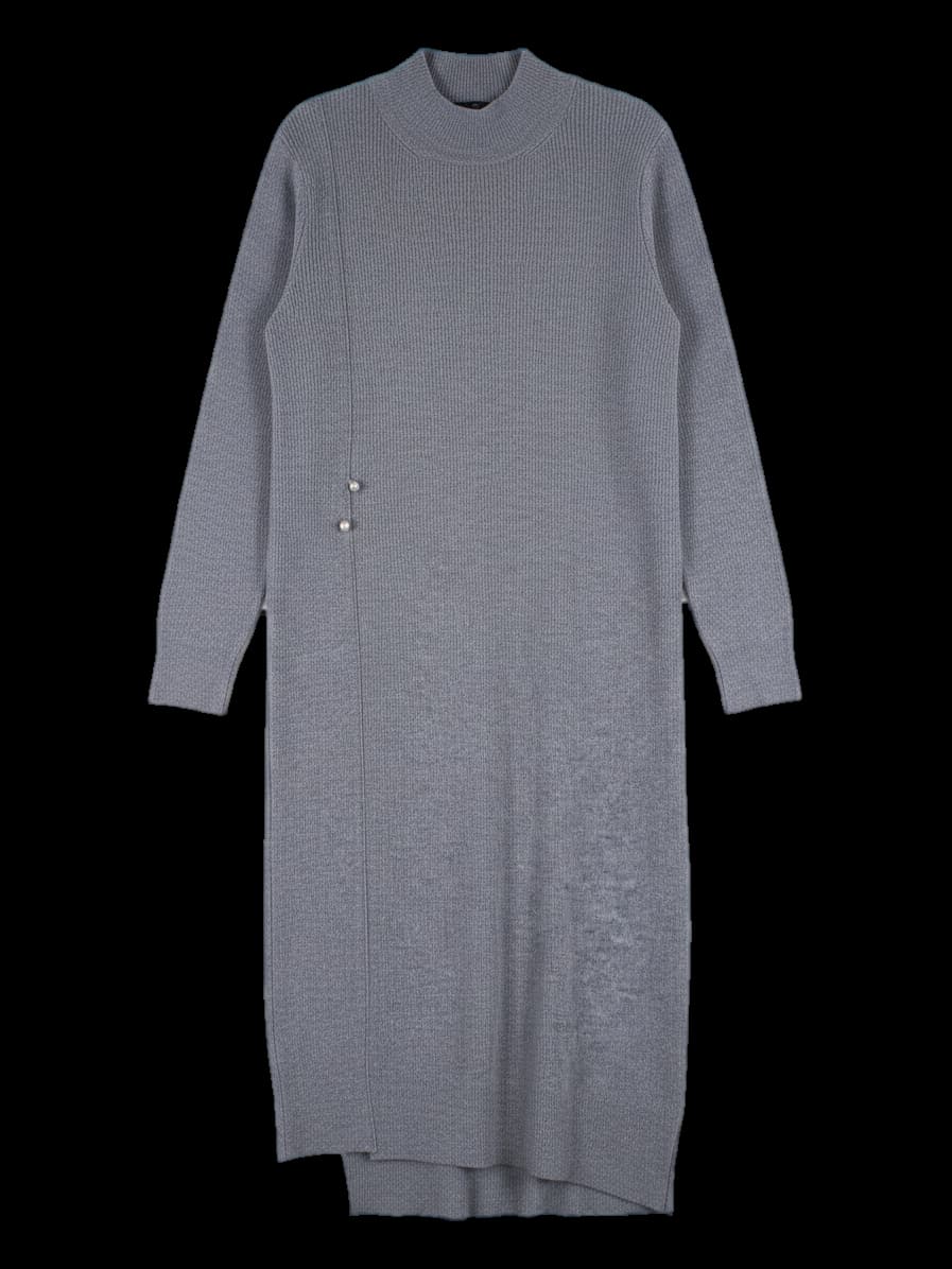 절개 롱 니트 원피스