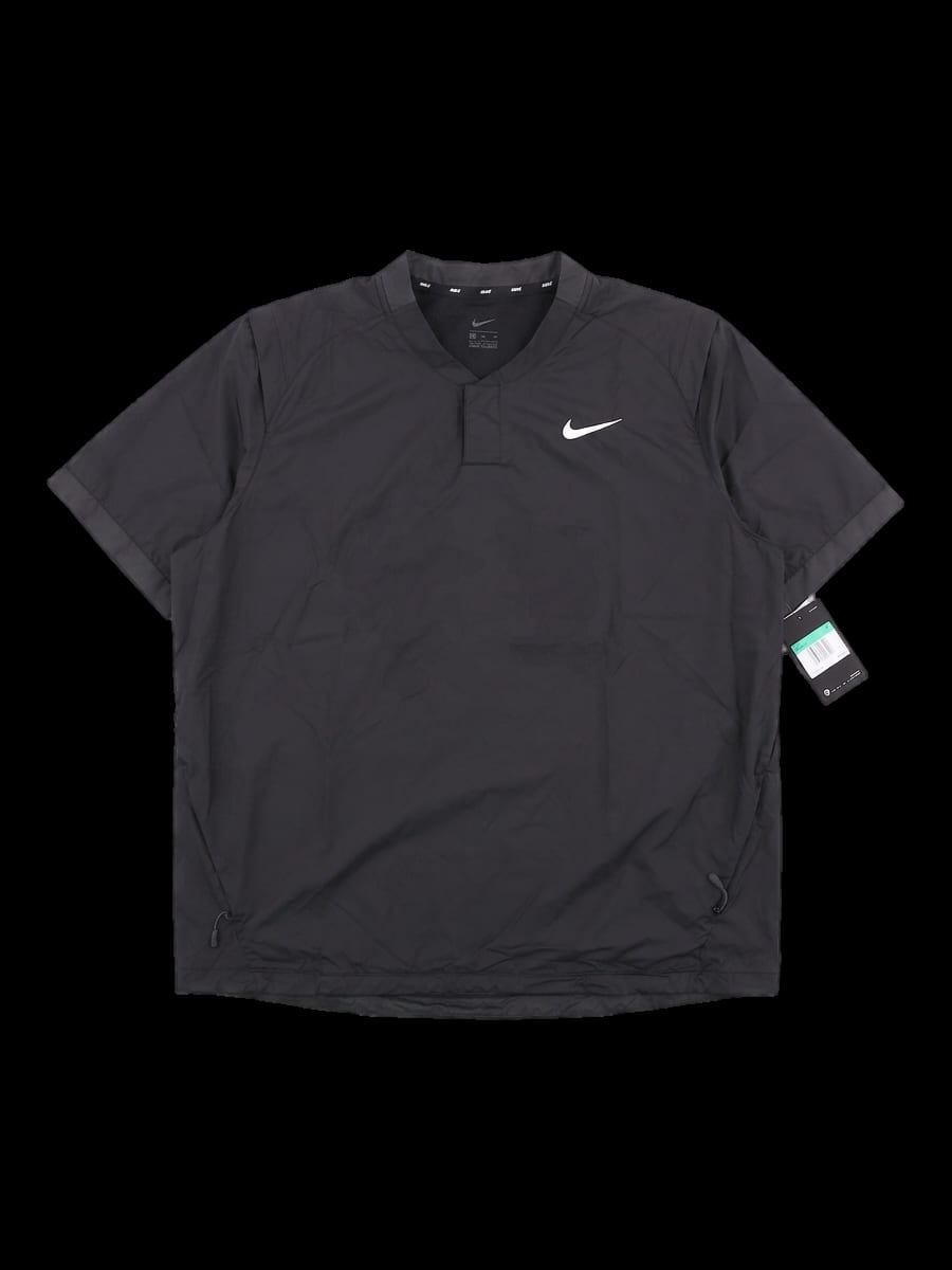 블랙 로고 반팔 풀오버 바람막이