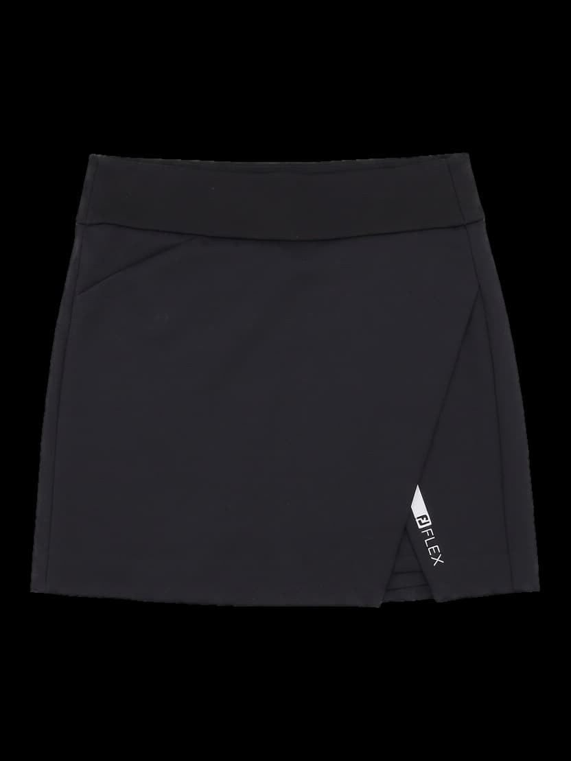 블랙 랩 디자인 숏 스커트