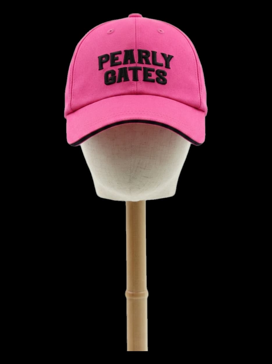 파리게이츠 핑크 로고 자수 캡