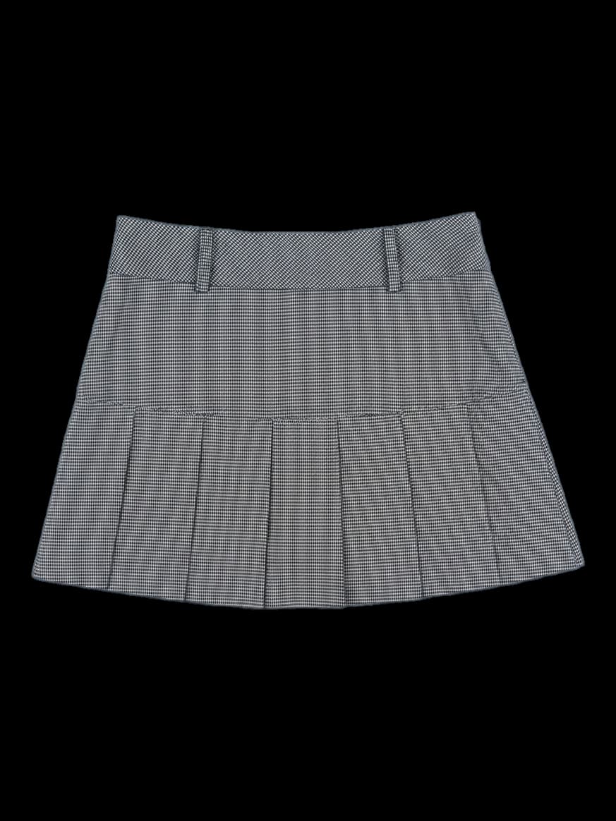 체크 플리츠 스커트