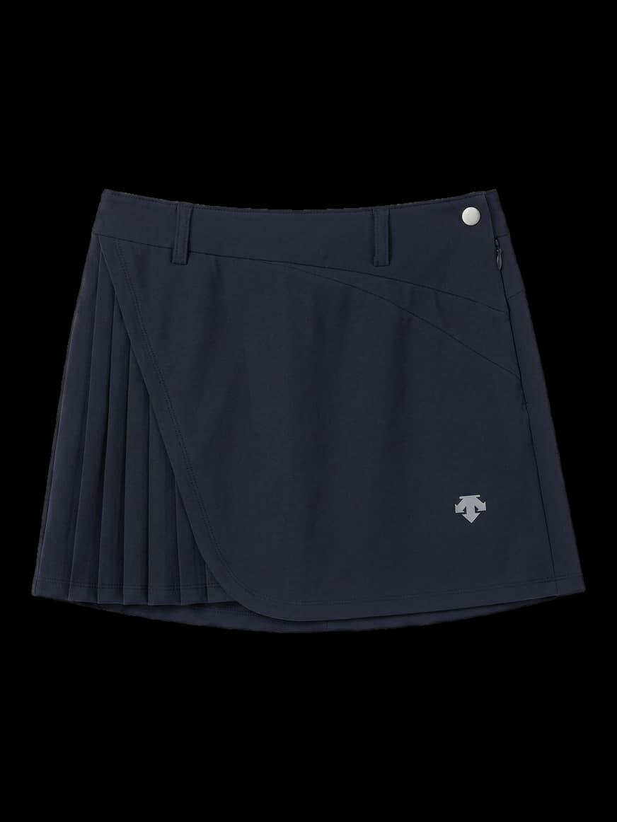 블랙 랩 디자인 A라인 스커트