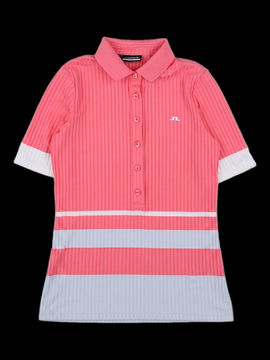 제이린드버그 여성 골프 웨어 핑크 골지 카라티 short-sleeve polo shirt
