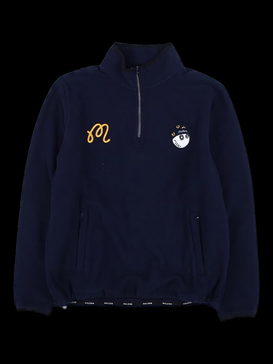 네이비 하프집업 플리스 자켓