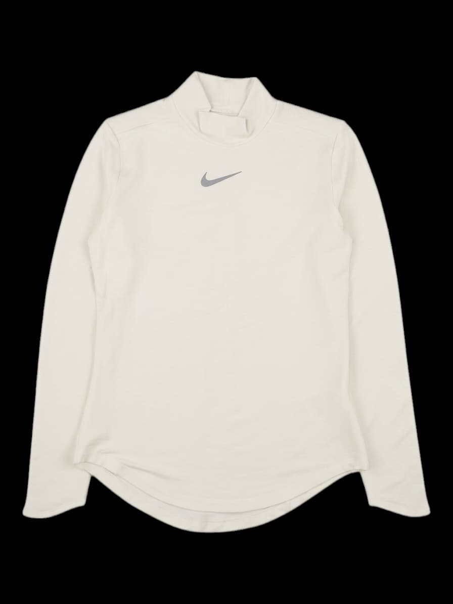 나이키 아이보리 롱슬리브 모크넥 티셔츠