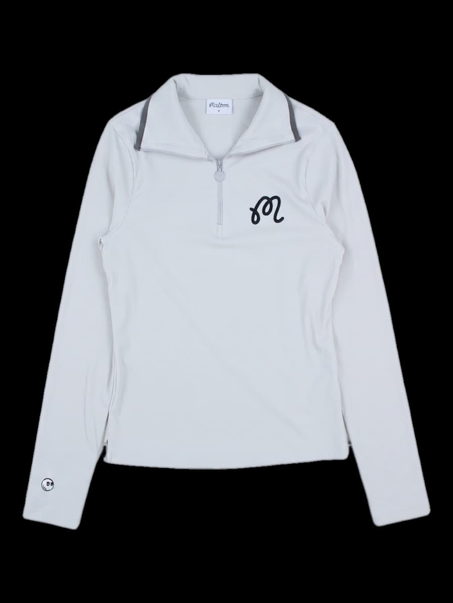 여성 말본 골프 하프 지퍼 긴팔 티셔츠