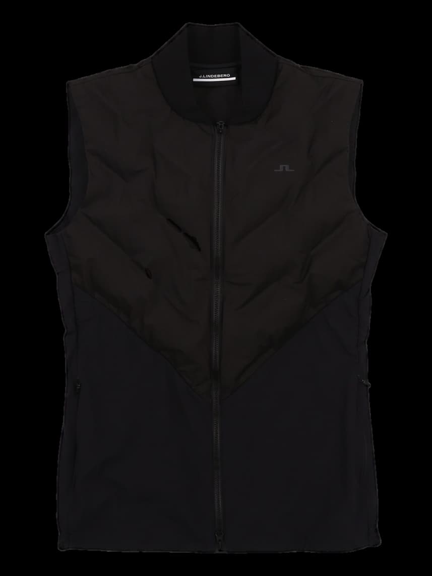 패딩 포인트 집업 베스트