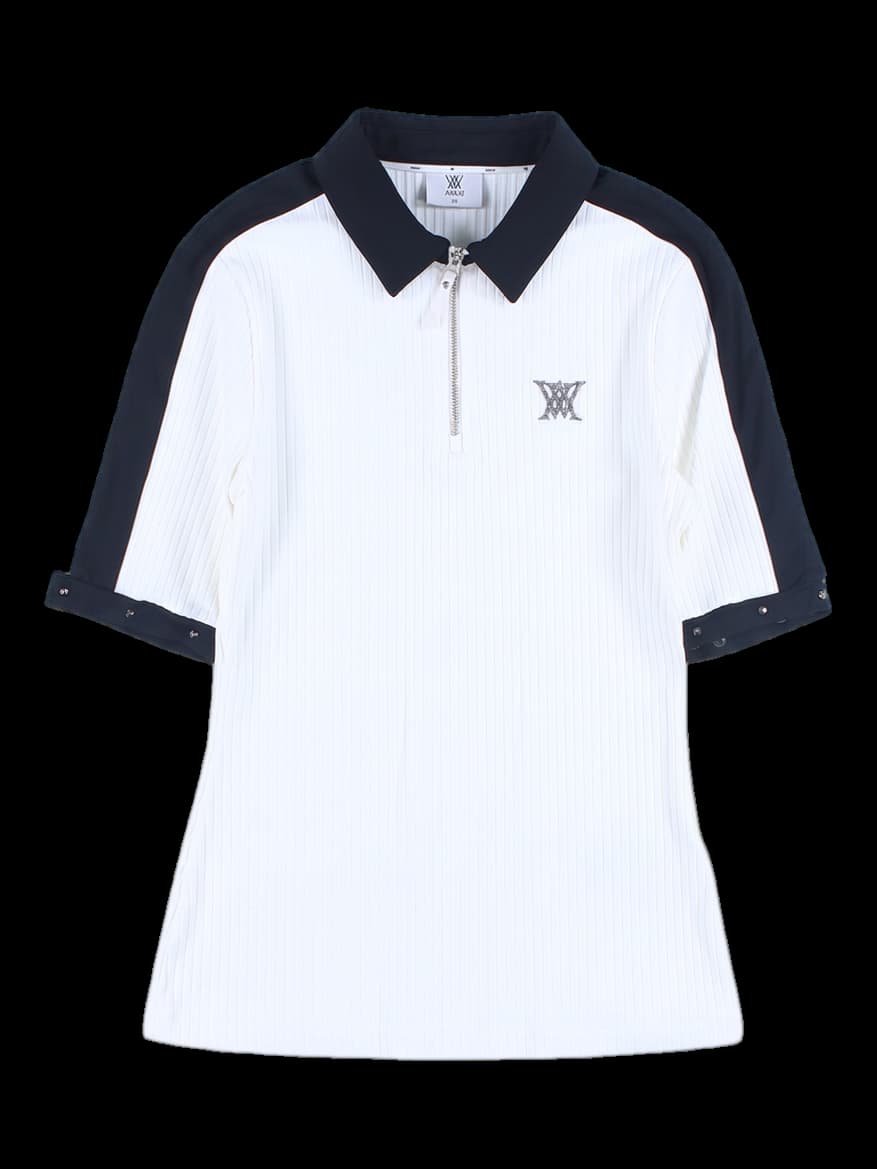 여성 반팔 카라 티