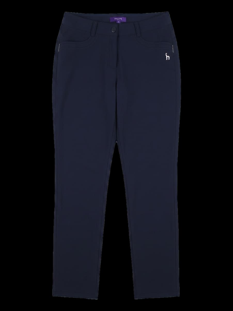 헤지스골프 여성 네이비 솔리드 팬츠