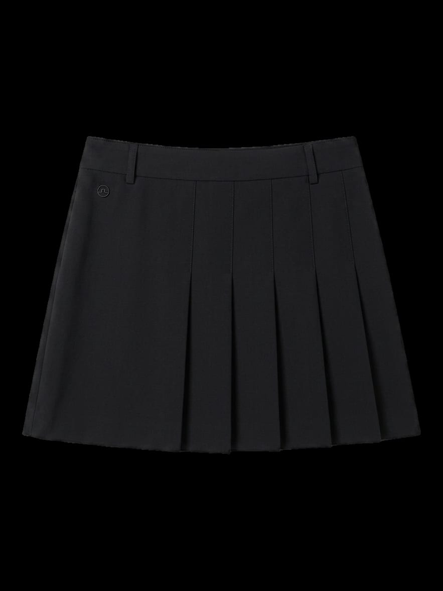 블랙 플리츠 미니 스커트