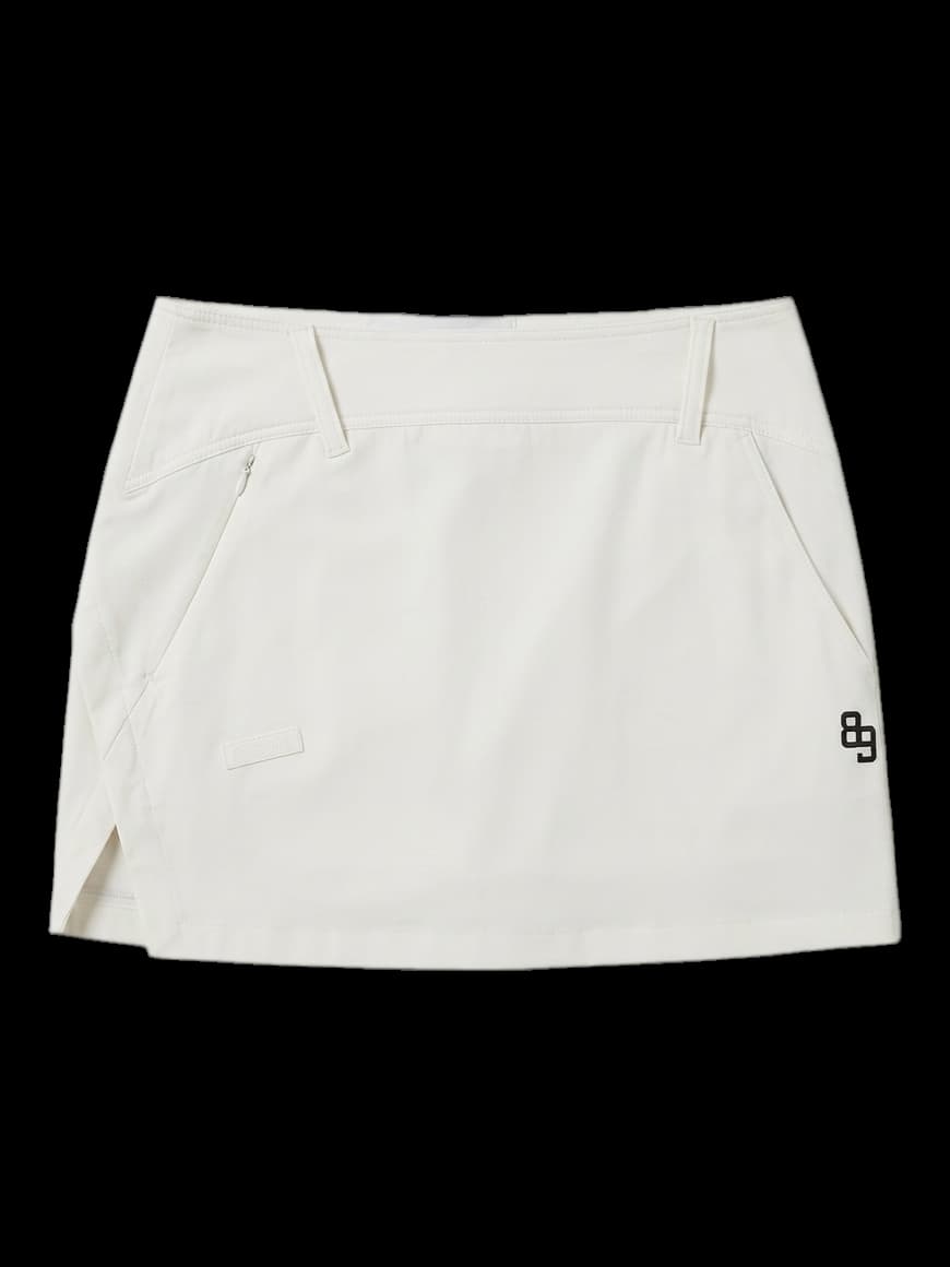 여성 화이트 큐롯 스커트