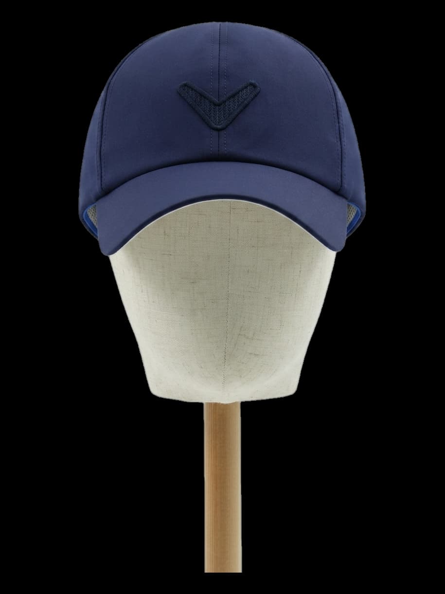 네이비 리본 디테일 캡