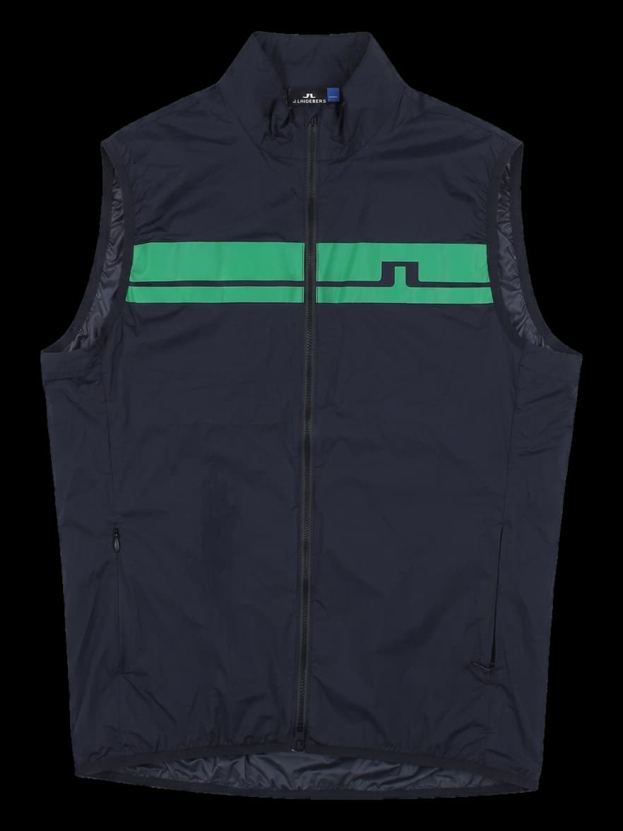 블랙 그린 스트라이프 베스트