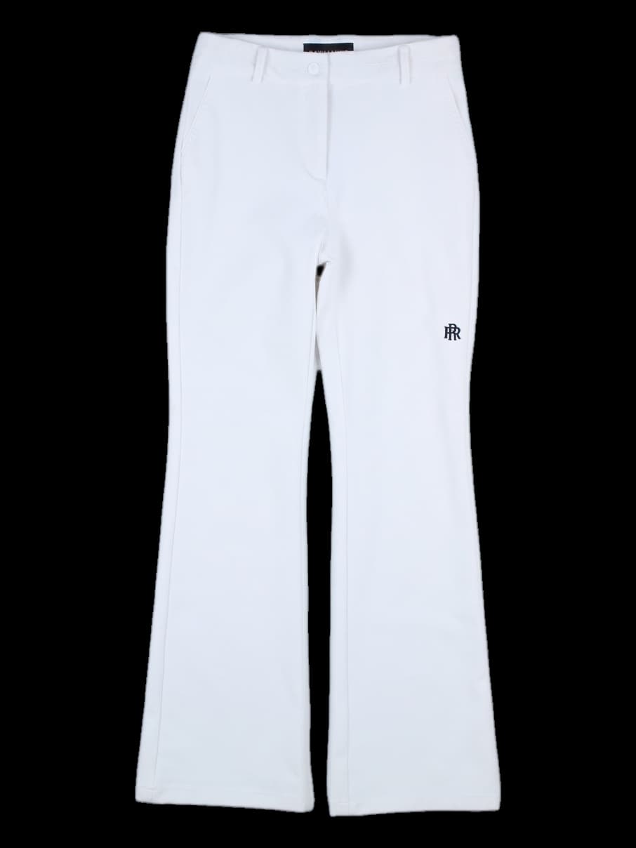 화이트 플레어 롱 팬츠