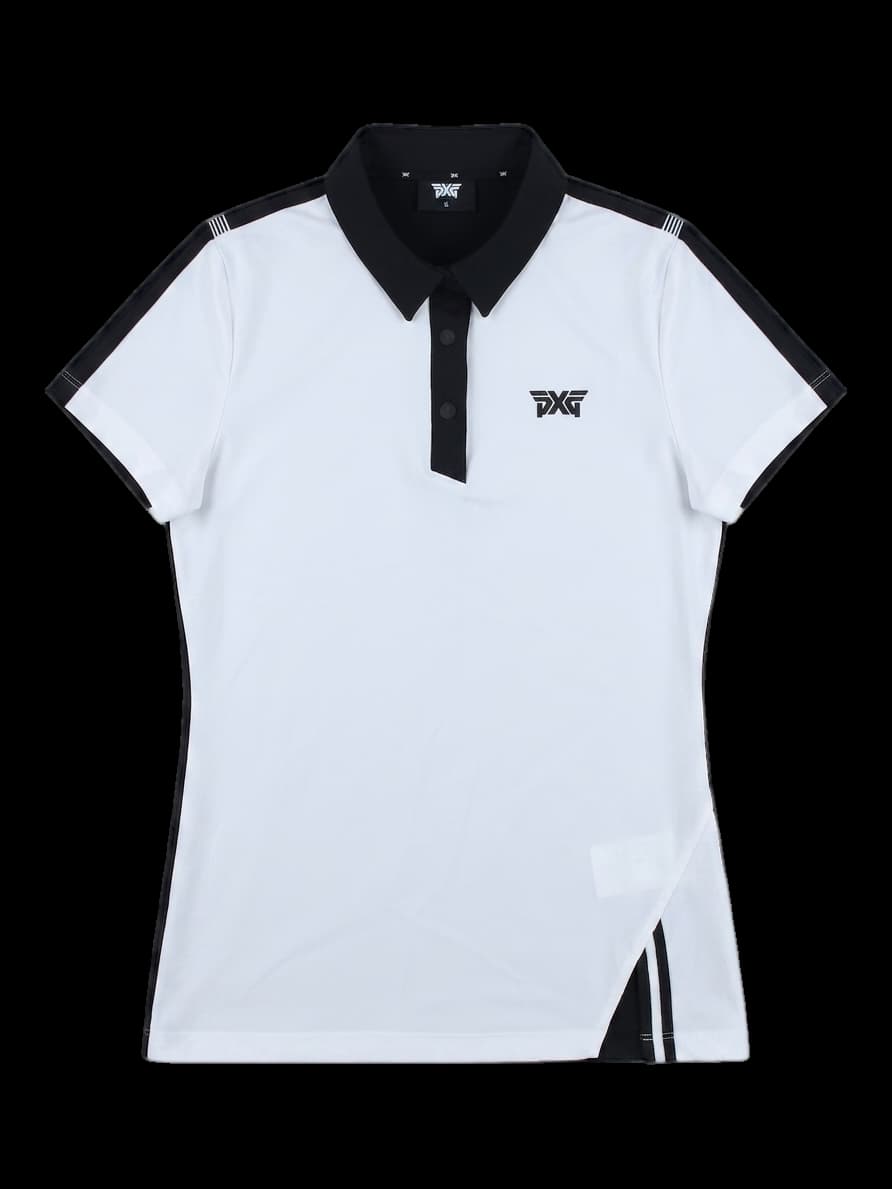 PXG 여성 반팔 카라티 (화이트/블랙)
