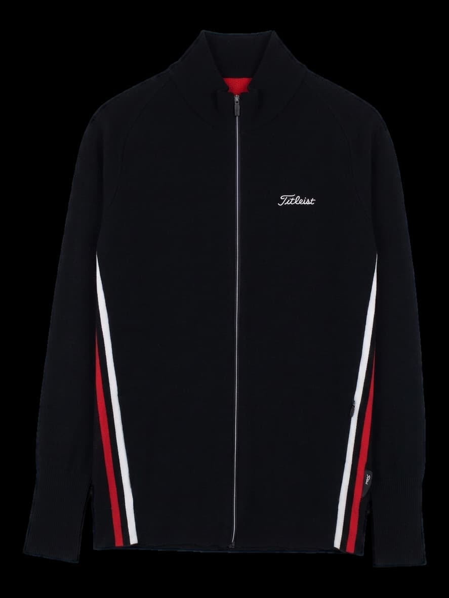 타이틀리스트 블랙 집업 가디건