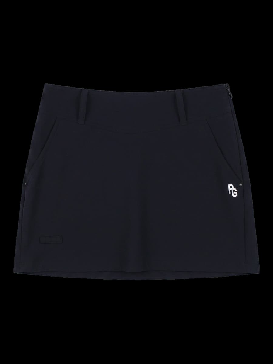 파리게이츠 블랙 로고 포인트 골프 스커트