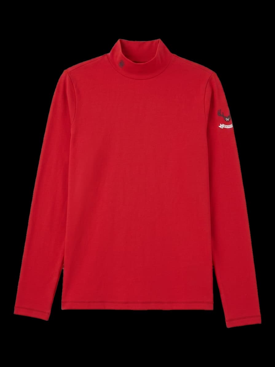 와이드앵글 여성 모크넥 긴팔 티셔츠