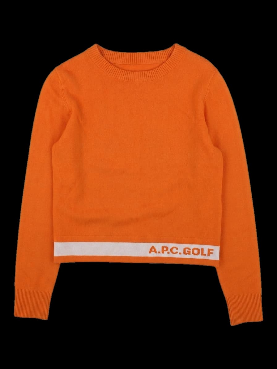 A.P.C. GOLF 오렌지 크롭 니트