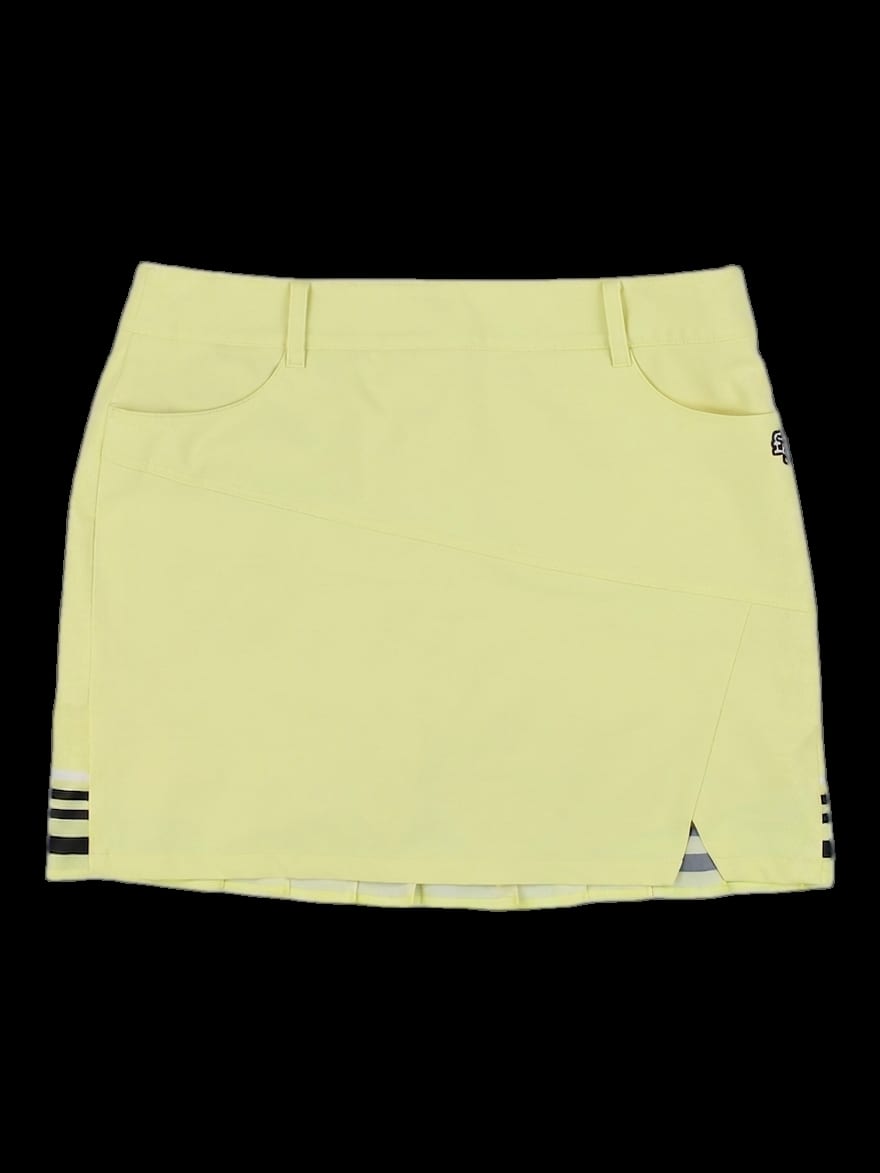 옐로우 스트라이프 랩 큐롯 스커트