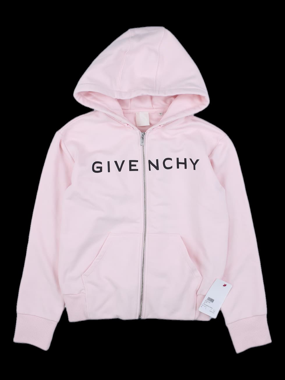 지방시 로고 핑크 후드 집업