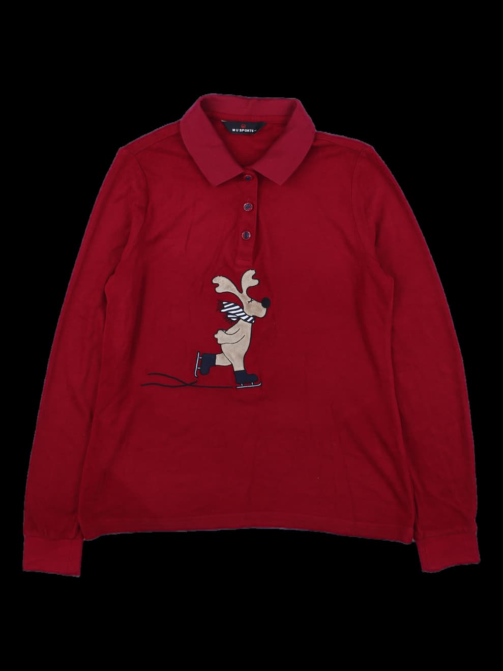 MU SPORTS 루돌프 자수 긴팔 카라티