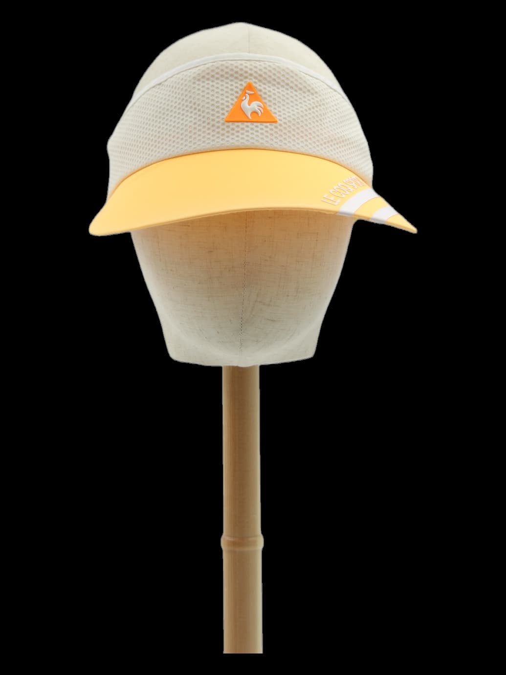 르꼬끄 스포르티브 화이트 옐로우 메쉬 썬바이저