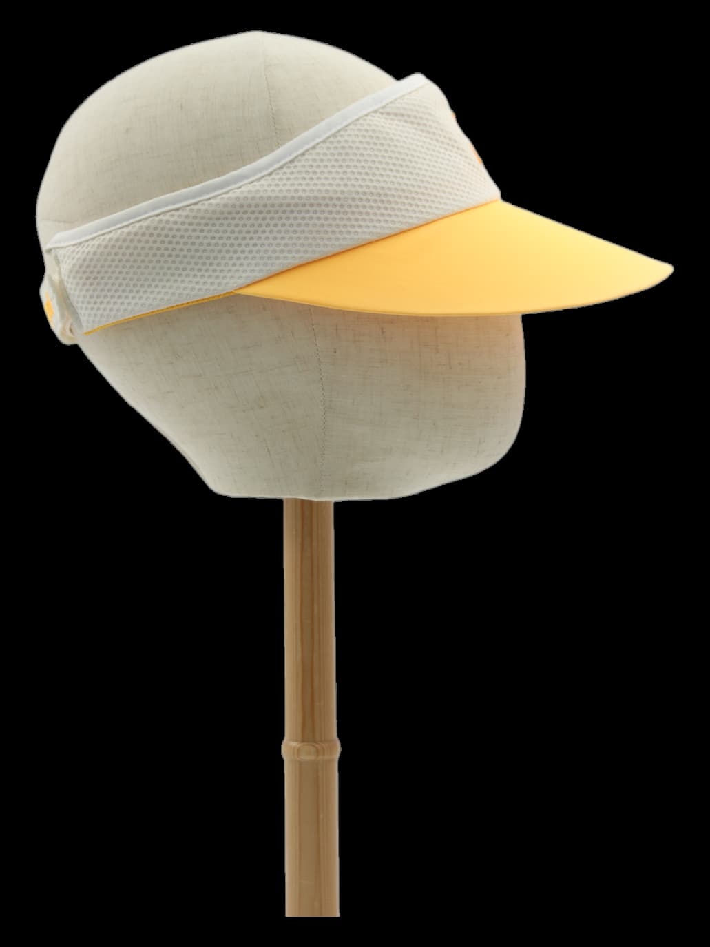 르꼬끄 스포르티브 화이트 옐로우 메쉬 썬바이저