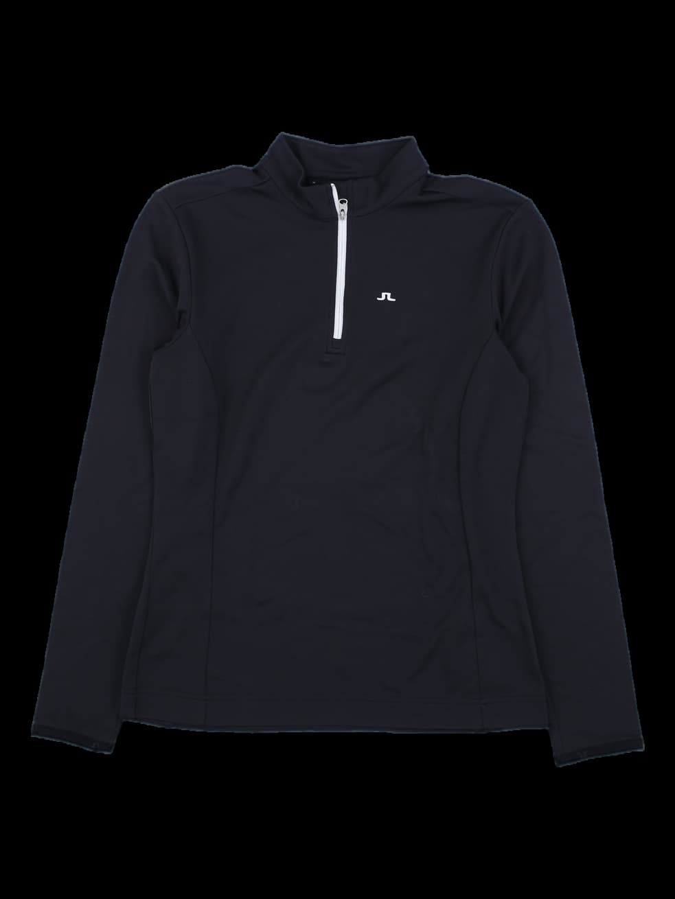 블랙 하프집업 롱슬리브 티셔츠