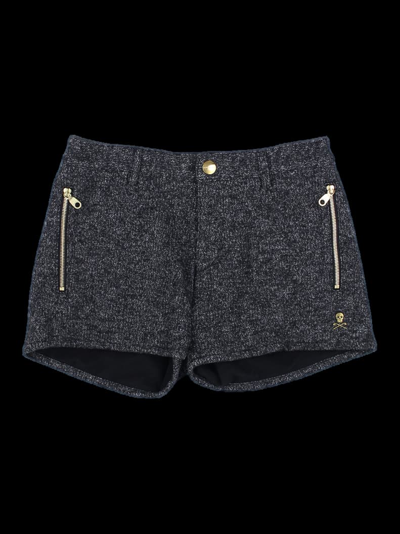 여성 트위드 숏팬츠 차콜그레이