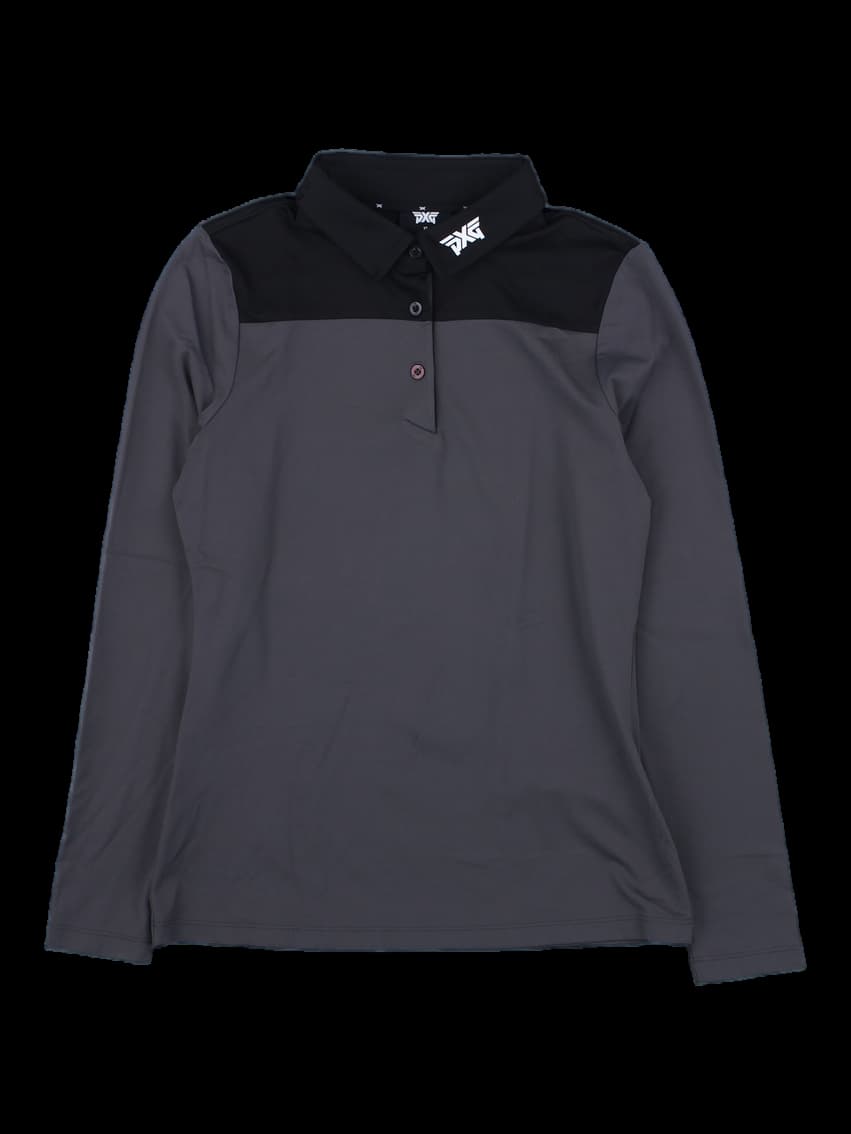 PXG 배색 긴팔 카라티