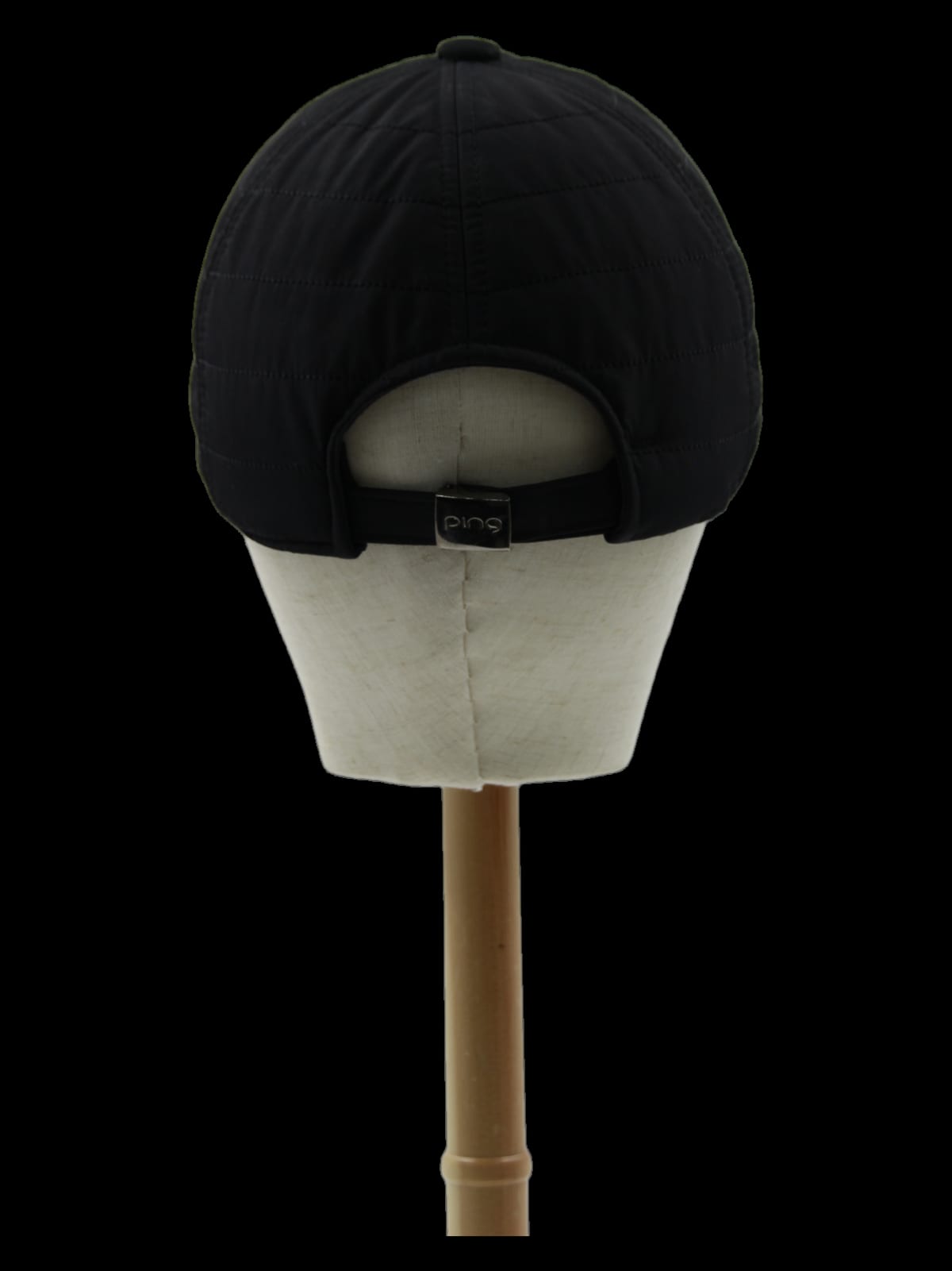 블랙 퀼팅 3D 로고 캡