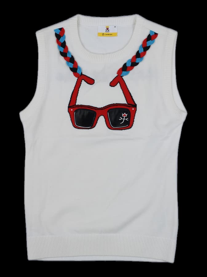 까스텔바작 선글라스 그래픽 니트 베스트